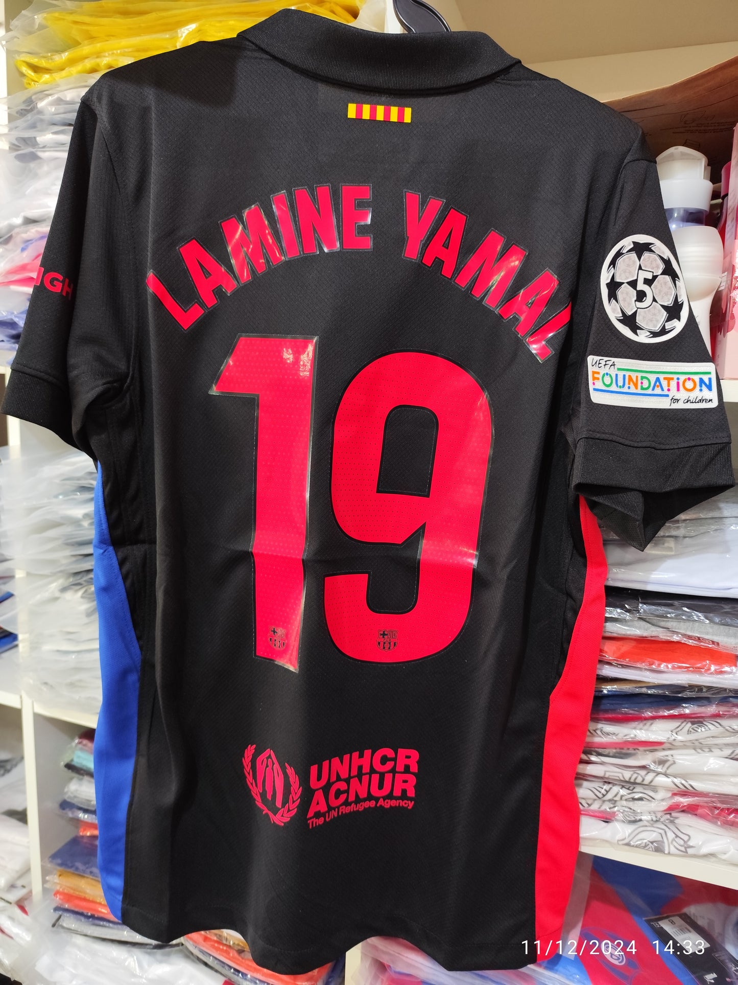 Barcelona Negro Lamine Yamal Tailandesa 1.1 +Parche